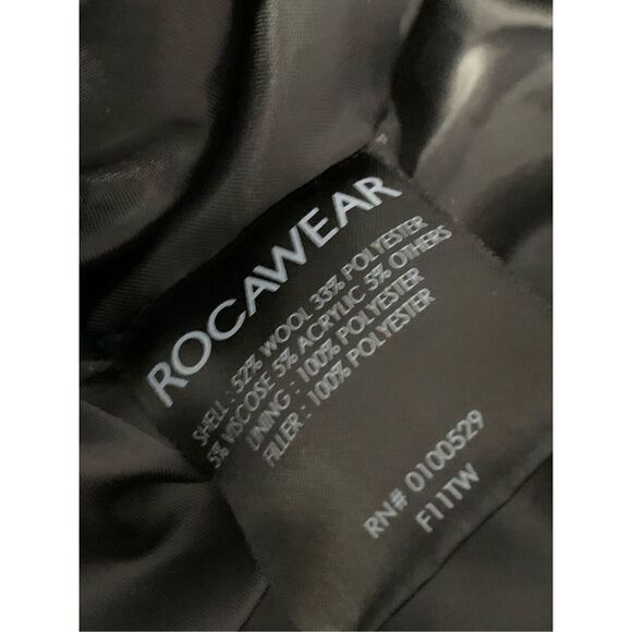 RARE VINTAGE MCBLING Y2K Rocawear Men's Wool Blend Black Jacket SIZE large retai - Picture 5 of 5